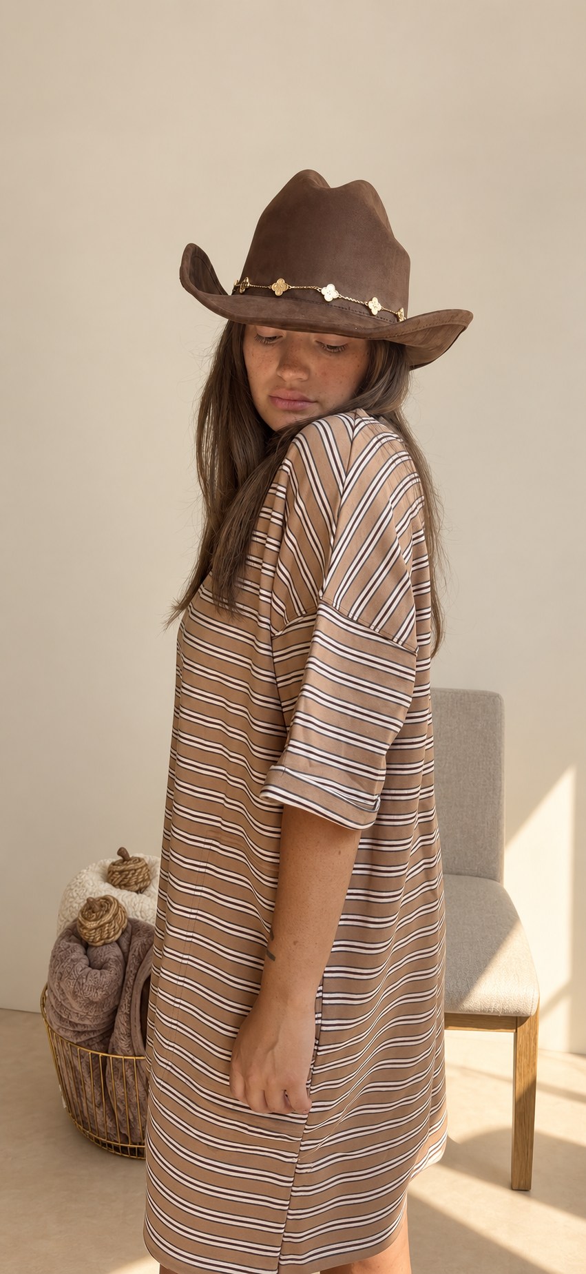 Stripe Knit Pullover Dress