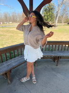 Soft Button Knit Top