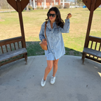 Vintage Washed Denim Shirt Dress