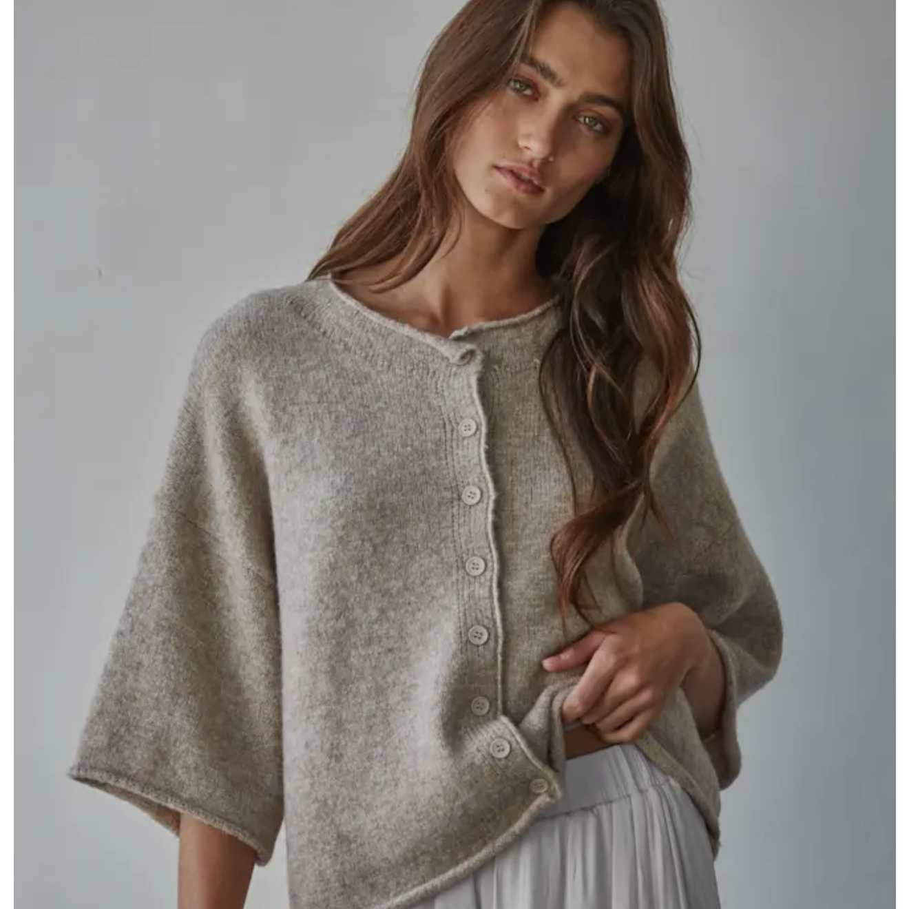Soft Button Knit Top