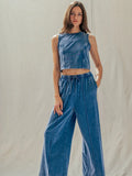 Mineral Wash Wide Leg Lounge Set