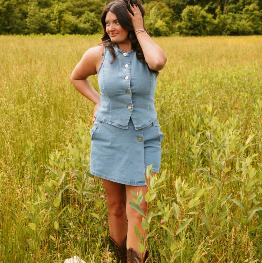 Wild West Denim Skort
