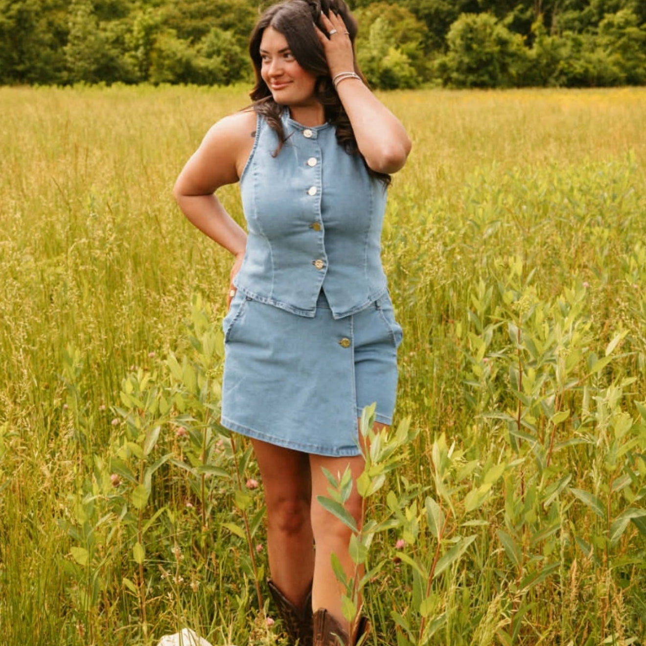 Wild West Denim Skort